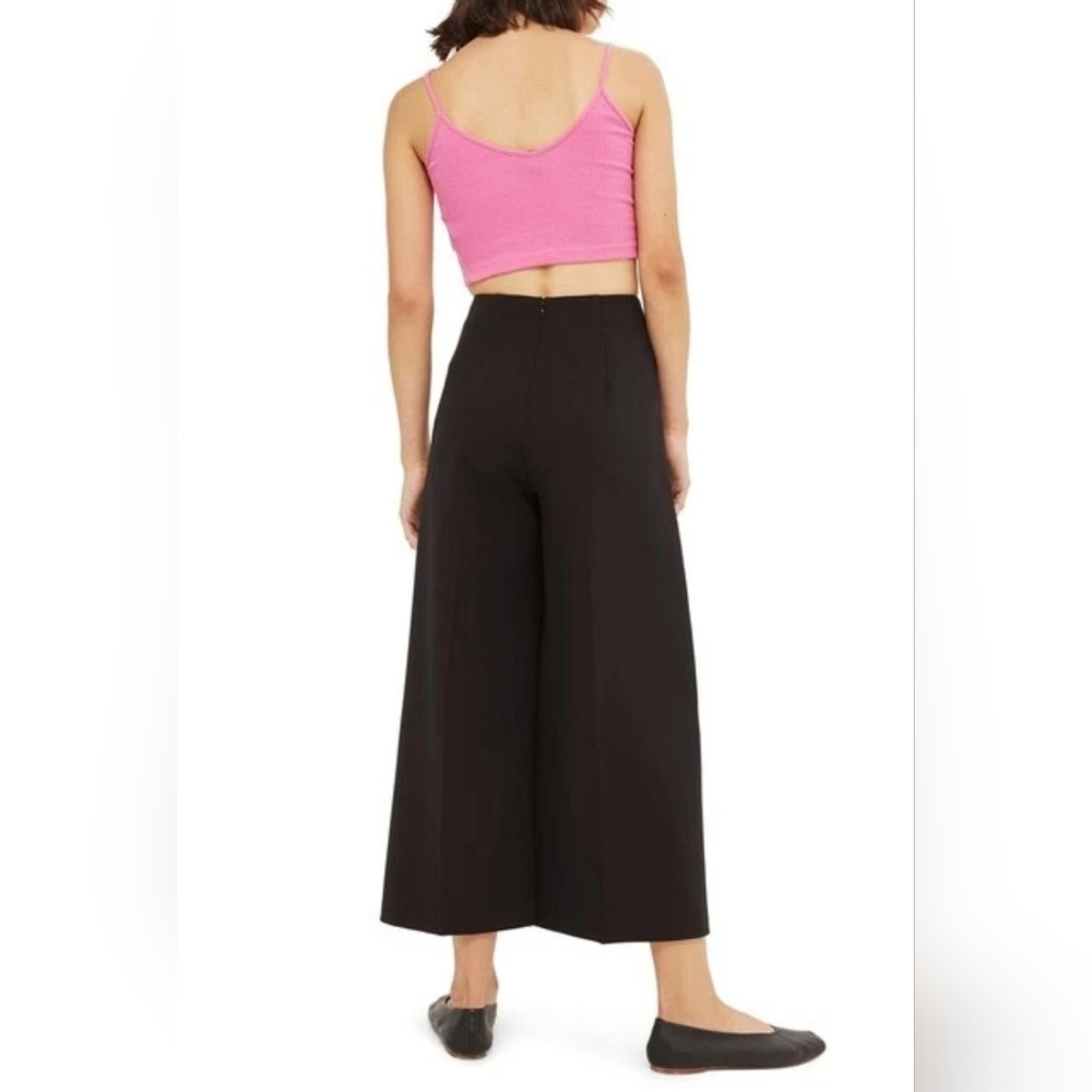 Topshop Lace Up Grommet Wide Leg Cropped Pants Gauchos Trousers - Picture 4 of 6